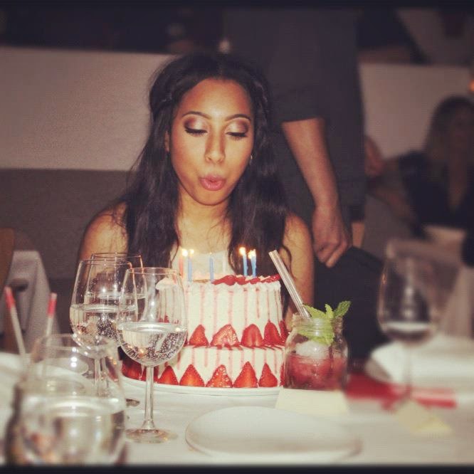 Sharon celebrating her birthday