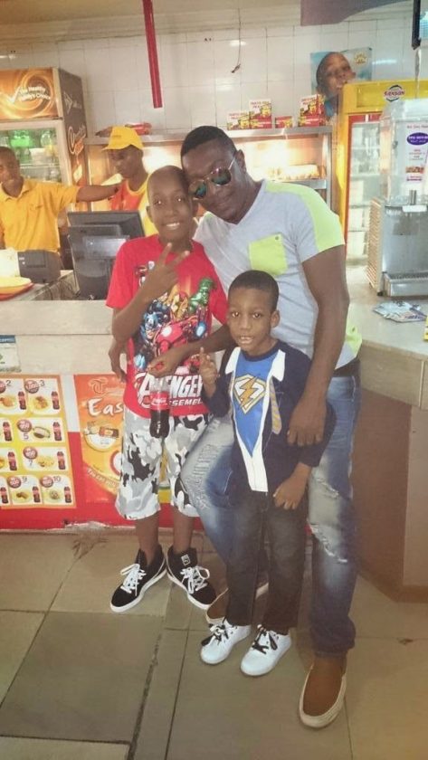 Tchidi Chikere with his kids