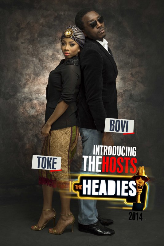 Toke Makinwa & Bovi - The Headies 2014
