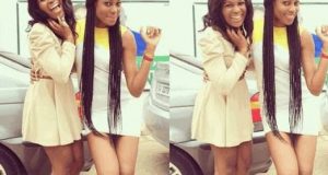 Yvonne Nelson shows off her new waist-length braided hair