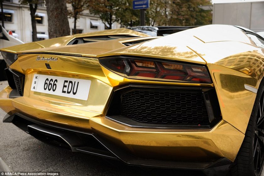 gold Lamborghini Aventador NaijaVibe