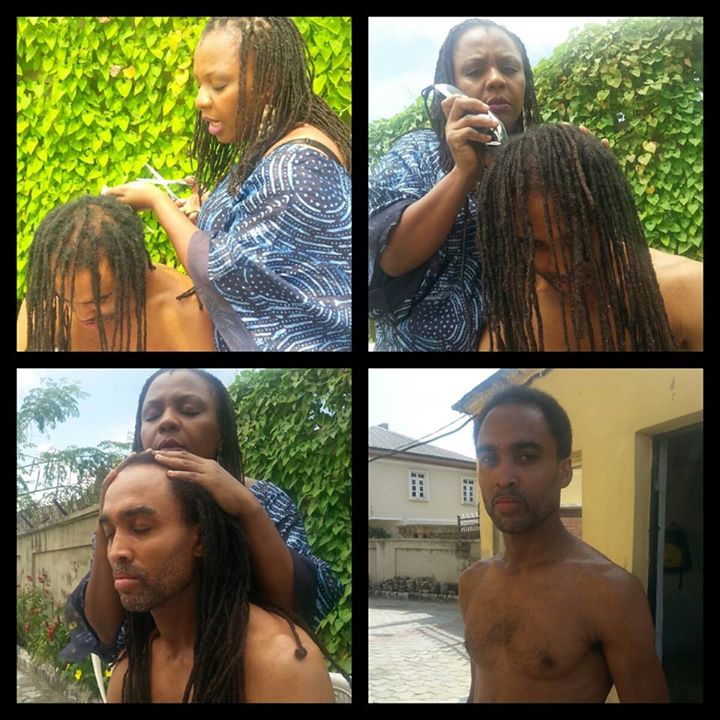 Ade Bantu shaves off his dreadlocks