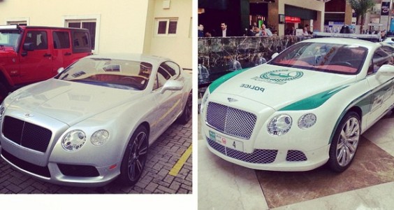 Dubai police Bentley vs Peter Psquare Bentley