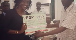 Kate Henshaw picks House of Reps nomination form