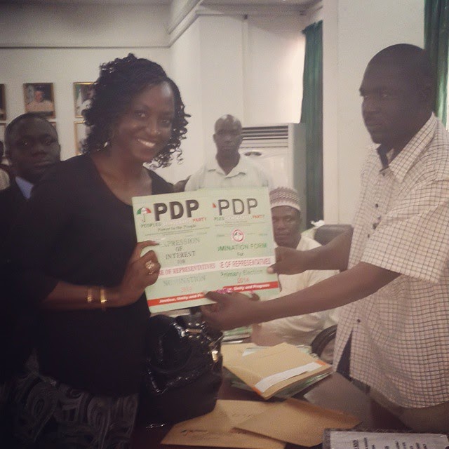 Kate Henshaw picks House of Reps nomination form