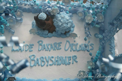 Laide Bakare's baby shower cake
