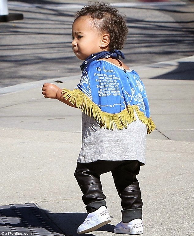 North West steps out in customized sneakers