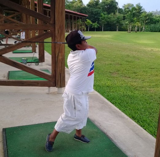 Osita Iheme playing golf NaijaVibe