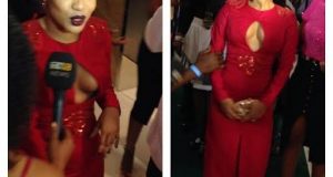 Tonto Dikeh stuns in red