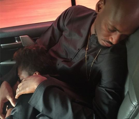 Annie Idibia sleeps in Tuface's arms