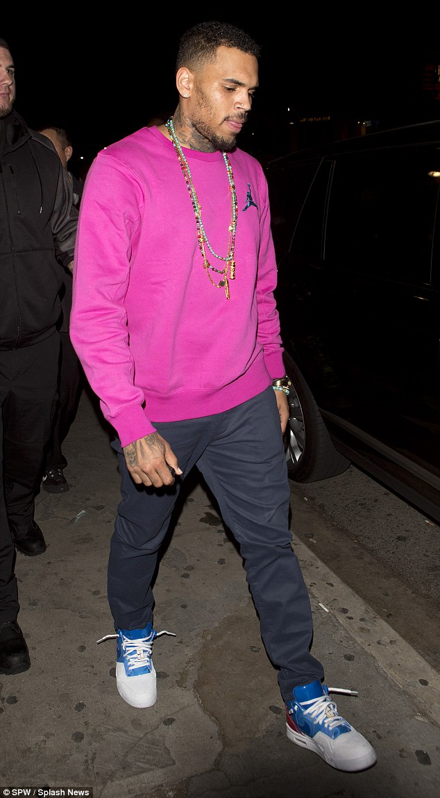 Chris Brown in pink