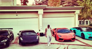 Chris Brown shows off his car collection