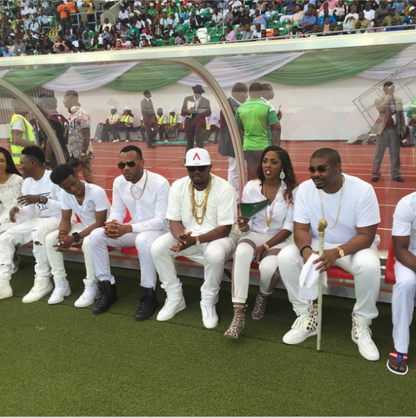 Don Jazzy & Mavin crew step out in all white
