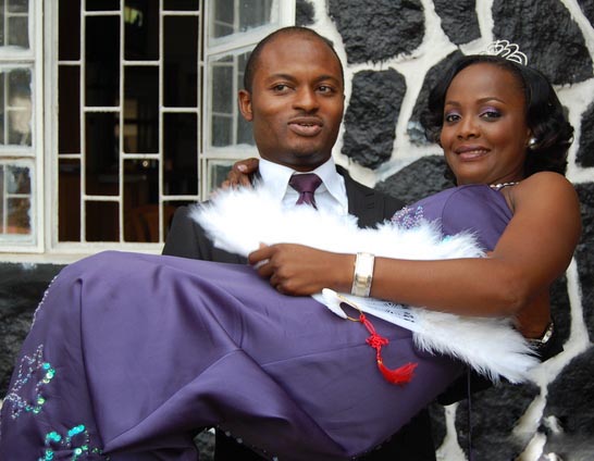 Helen Paul and husband, Femi Bamisile