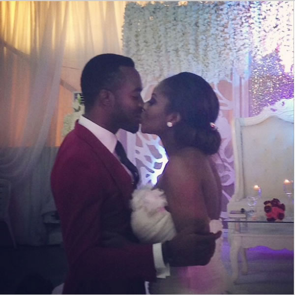 OC Ukeje and Ibukun Togonu wedding kiss