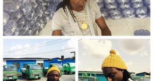 Terry G shows off his Sachet Water Factory