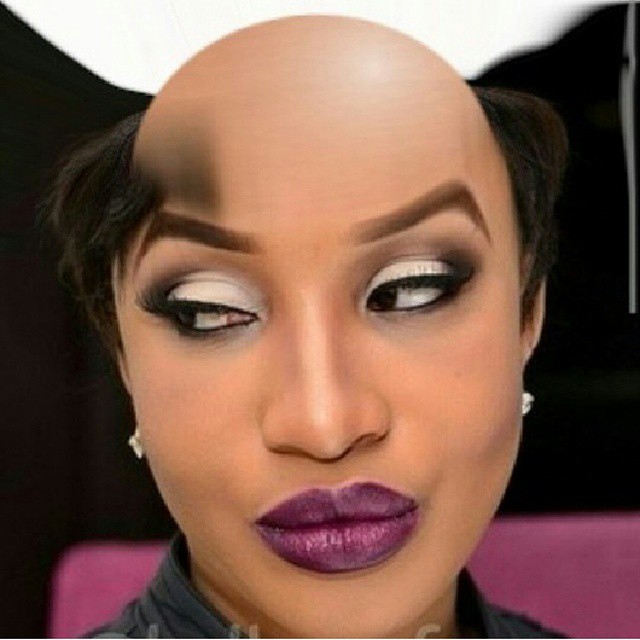 Tonto Dikeh goes bald