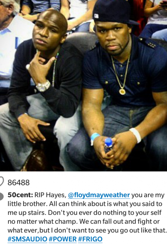 50cent's message to Floyd Mayweather