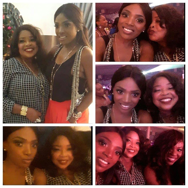 Annie Idibia & Mum stepout for Olamide's concert