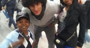 Chinedu 'Aki' Ikedieze with Maroaune Fellaini