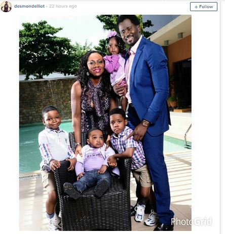 Desmond Elliot shares lovely photo of his family