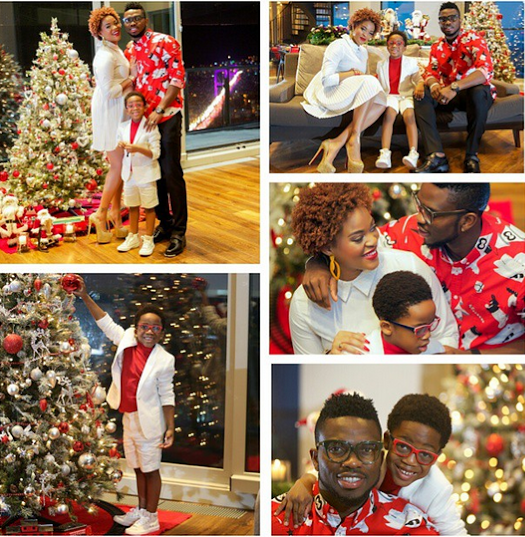 Joseph and Adaeze Yobo release super dope Christmas family card