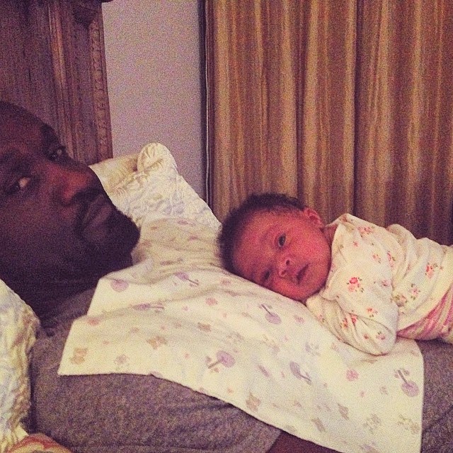 Jude Okoye poses with daughter
