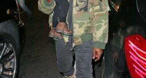 Kanye West & daughter step out in matching jackets