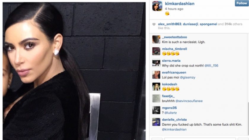 Kim K fires back after criticism over cropping daughter out of selfie