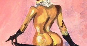 Kim Kardashian's naked butt painting