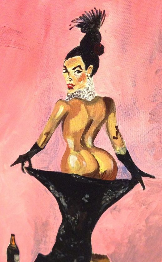 Kim Kardashian's naked butt painting