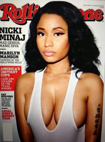Nicki Minaj shows side boobs as she covers Rolling Stone magazine