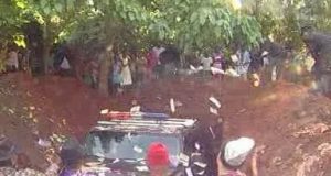Nigerian man buried in a Hummer Jeep