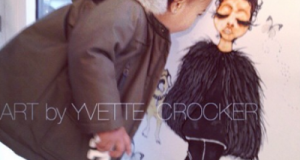 North West checking out an illustration of herself