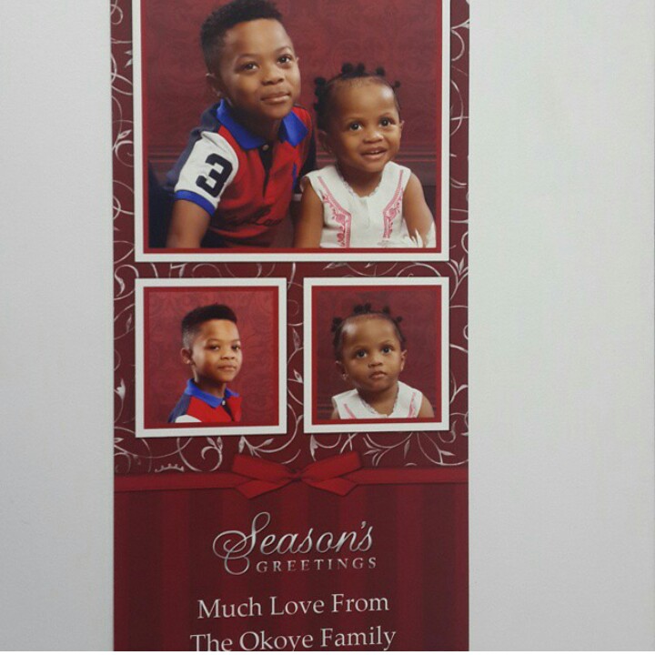 Peter and Lola Omotayo's cute Christmas card