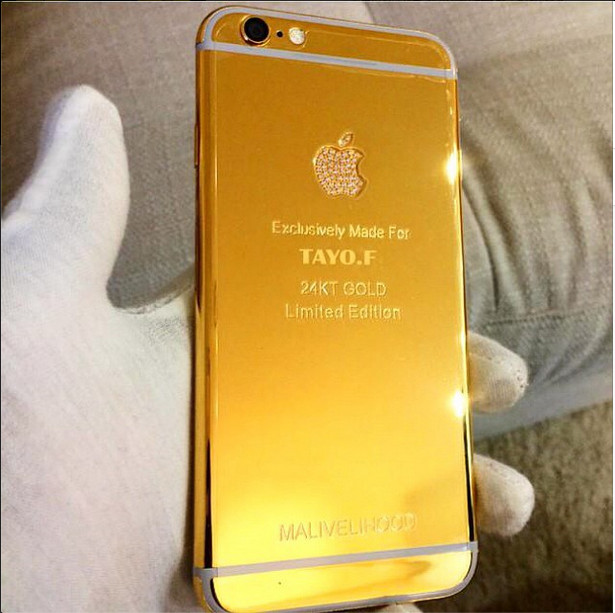 Tayo gets customized Gold iPhone 6 from Malivelihood