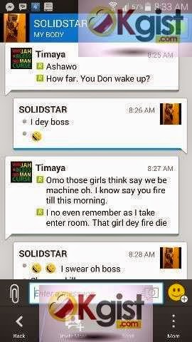 Timaya and SolidStar BBM conversation
