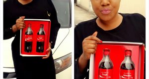 Toyin Aimakhu gets customised coke bottles