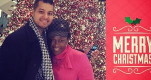 Uche Jumbo and Hubby's Christmas card