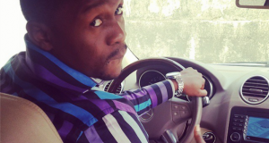 Ushbebe shows off his newly acquired Mercedebez Benz SUV