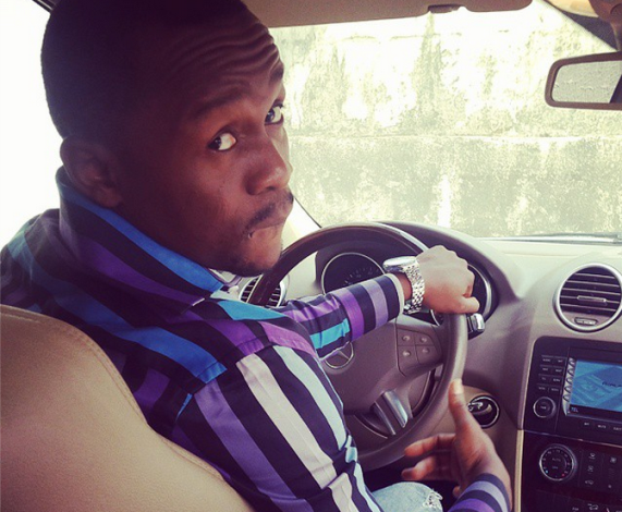 Ushbebe shows off his newly acquired Mercedebez Benz SUV