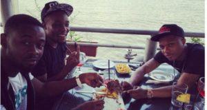WizKid and Sarz pictured eating together