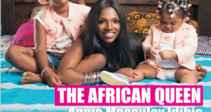 Annie Idibia covers Motherhood In-Style magazine with her kids