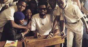 Basketmouth visits his Secondary School