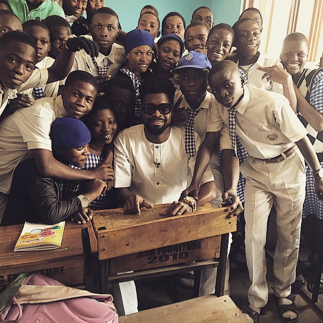 Basketmouth visits his Secondary School