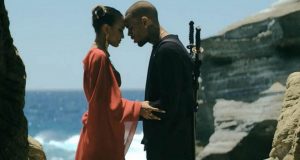 Chris Brown & Karrueche in Autumn Leaves