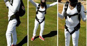 Davido goes Skydiving in Dubai