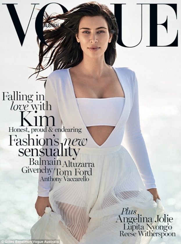 Kim Kardashian Stun On The Cover Of Australian Vogue Magazine