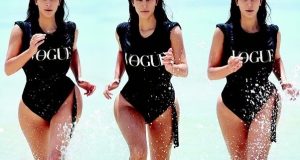Kim Kardashian flaunts sexy bikini bod for Vogue Australia