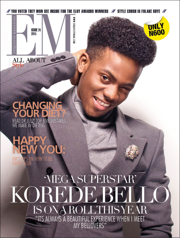 Korede Bello Covers Exquisite Magazine January 2015 Edition